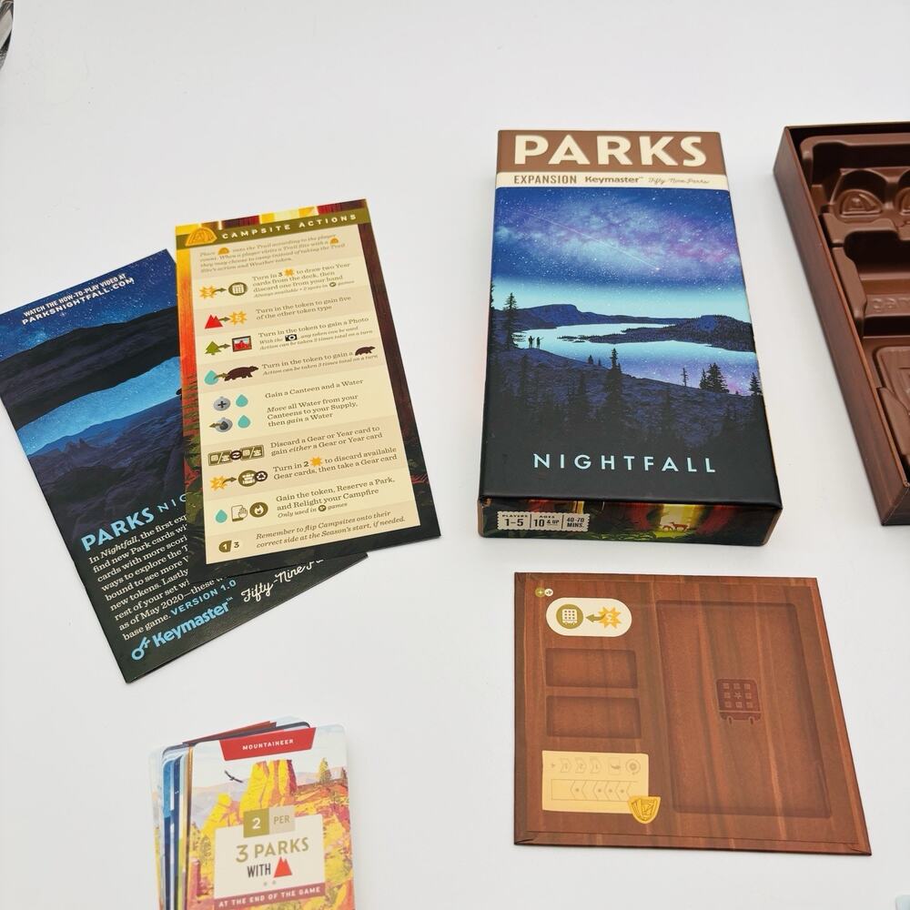 Parks Nightfall - Board Game Expansion Keymaster Games CIB Complete RARE - Picture 12 of 16